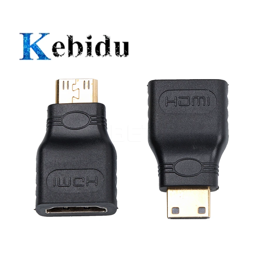 Kebidu HDMI совместим с Mini микро HD золотым покрытием преобразователь для ТВ адаптера