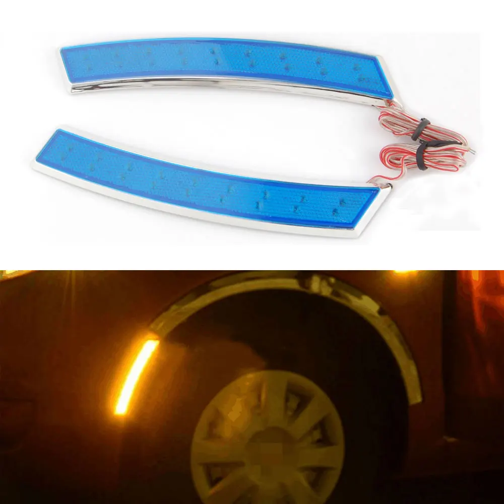 Новинка 2 шт. Универсальный колеса автомобиля веко сигнал поворота светодиодный