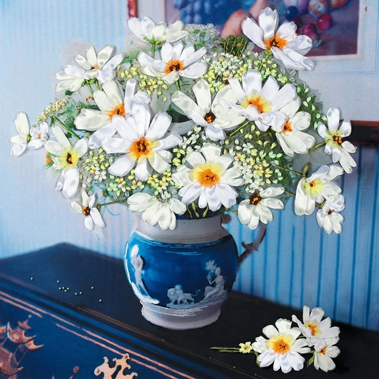 Новое поступление наборы для рукоделия с необработанными 3D лентами цветочной