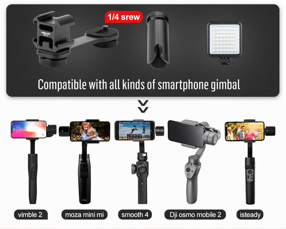 Удлинительное крепление Горячий башмак для DJI Osmo Mobile 2 3 Vimble 2 Moza MINI MI Freevision vilta m Gimbal Аксессуары Адаптер штатив