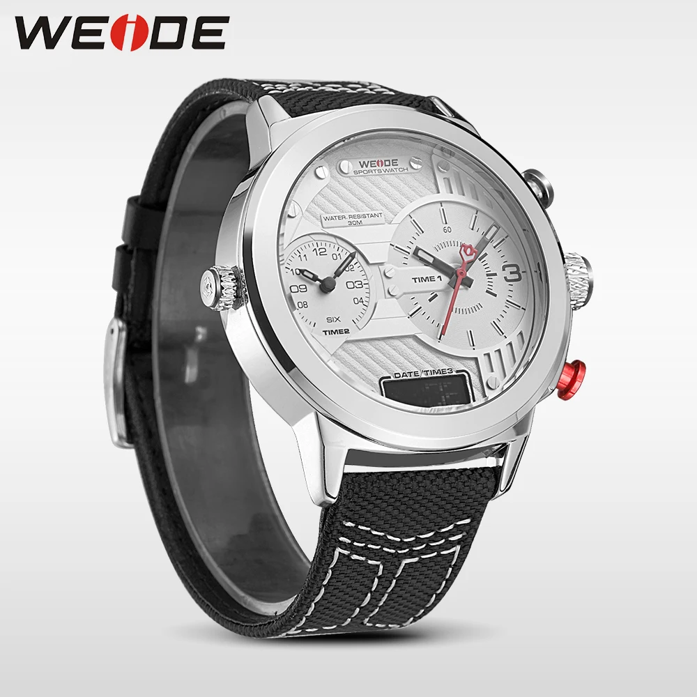 WEIDE Подлинная люксовый бренд мужской нейлоновый ремешок Спортивные цифровые