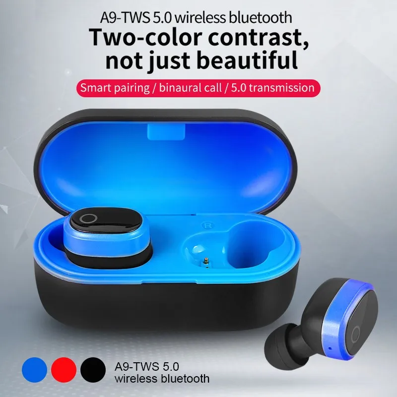 A9 TWS беспроводные Bluetooth наушники вкладыши мини bluetooth гарнитура водонепроницаемый