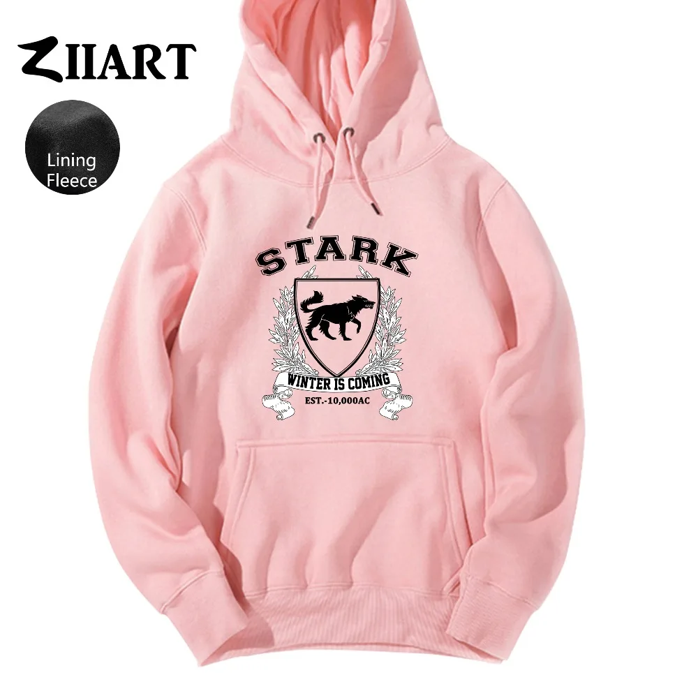 stark winter is coming dire wolf EST. Gothic Boys Man fleece Hoodie couple clothes ZIIART | Мужская одежда