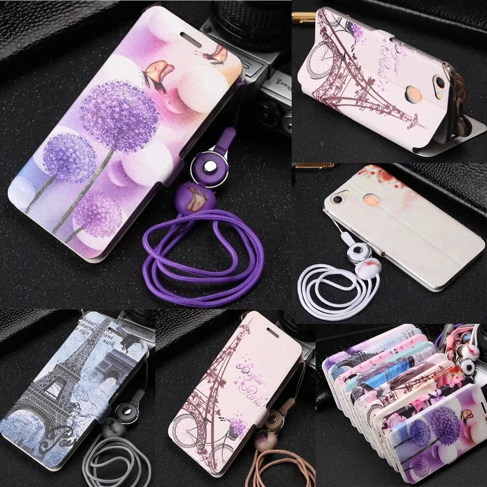 Кожаный чехол для OPPO A79 милый с откидной крышкой и подставкой A73 A73T F5 Oppo F3 ремешком