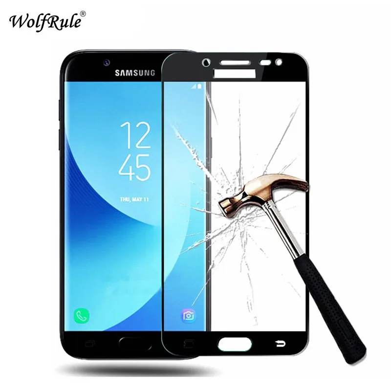 Pel&iacute;cula protectora de pantalla para Samsung Galaxy J3 2018, cristal templado 2.5D para Samsung Galaxy J3 2018, vidrio de cobertura completa, 2 uds.-1