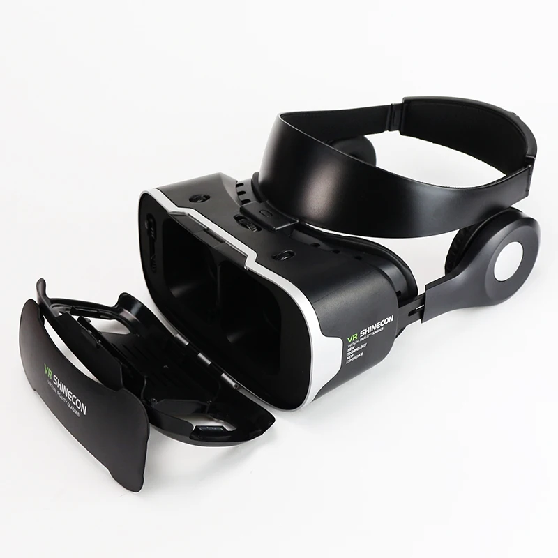 Новые 3D очки VR коробка с наушников виртуальной реальности 3D видео очки VR шлем для 4,5-6,0 дюймов iPhone /Android/фильмы