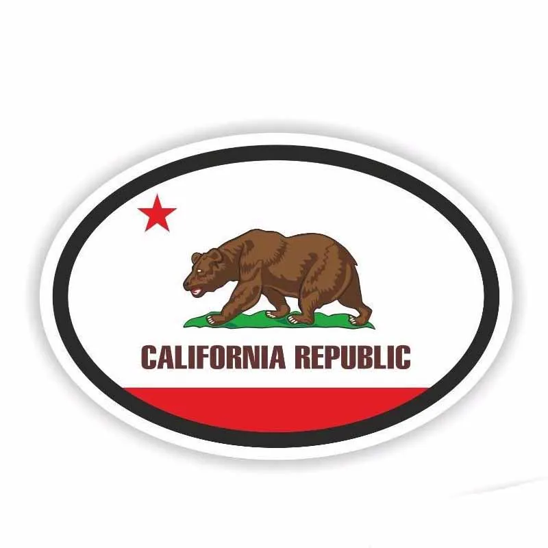 13.4CM*8.9CM Car Accessories California Republic Stickers Country Code PVC Decal 6-0243 | Автомобили и мотоциклы