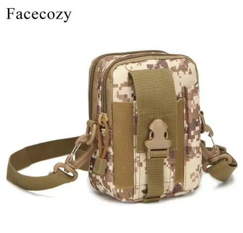 Desert Digital Bag Facecozy, Мужская камуфляжная сумка для альпинизма, тактические карманы, водонепроницаемый пояс, поясные сумки, нейлоновая сумка для телефона, кошелек, спортивные походные сумки - Цвет: Desert Digital Bag