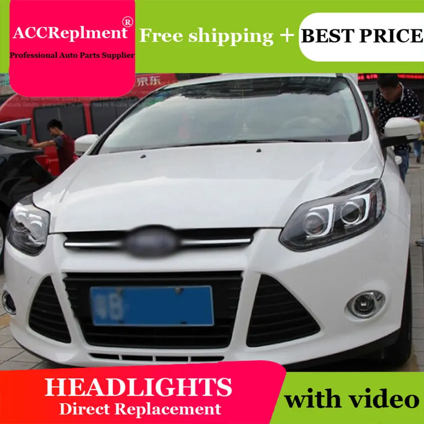 Авто. PRO головной светильник s для ford focus 2012 2014 Q5 bi xenon объектив + светодиодный DRL H7 HID