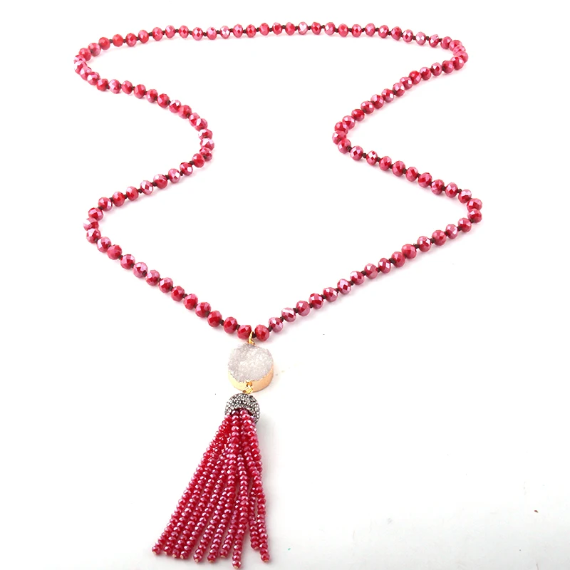 MOODPC модное богемное этническое Ювелирное стекло с кристаллами узелковая белая