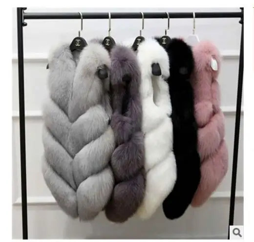 Новинка 2017 лиса Меховой жилет из искусственного меха женские короткие тонкие