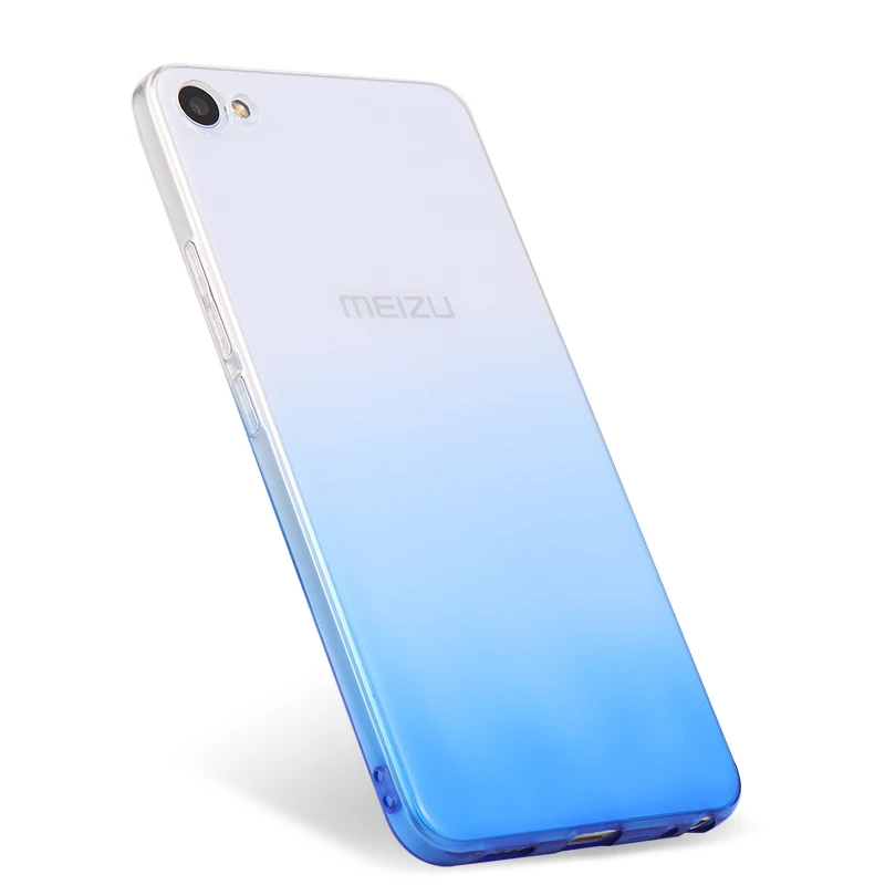 Мягкий силиконовый чехол из ТПУ градиентного цвета для Meizu U10 U20 MX5 MX6 Pro 6 7 M15 M16 Plus 6T 2