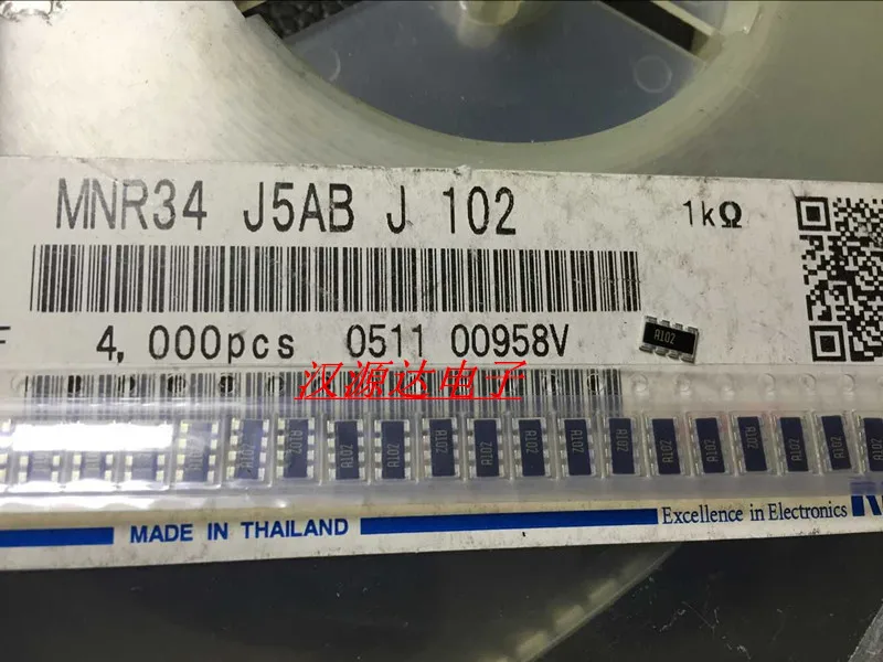 

Оригинальный новый 100% SMD изоляция 1206X4 102 1K 8P4R выпуклая ножка A102 MNR34J5ABJ102 (индуктор)