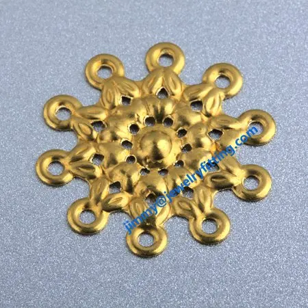 3000pc brass21mm  filigree flower components jewelry findings