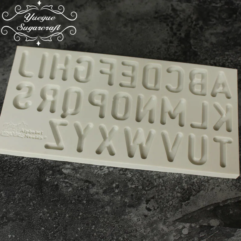 Yueyue Sugarcraft Newest Alphabet Silicone mold fondant cake decorating tools chocolate gumpaste | Дом и сад