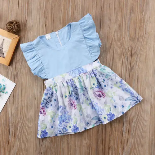 Newborn Infant Baby Girls Floral Patchwork Princess Party Wedding Pageant Dresses Clothes | Детская одежда и обувь