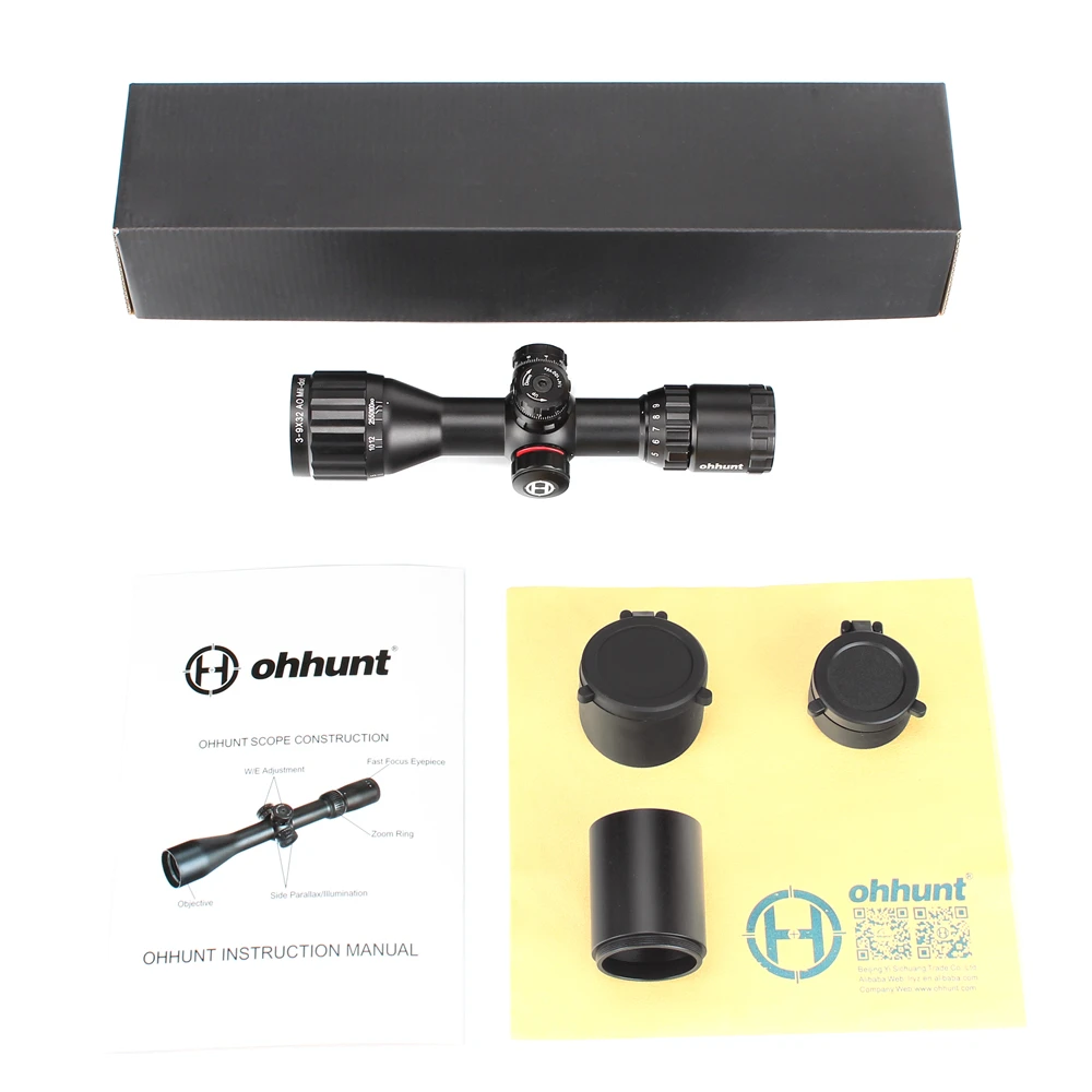 Охотничья оптика ohhunt 3 9x32 AO Compact 1/2 половинный мил Dot Riflescopes Turrets Блокировка с