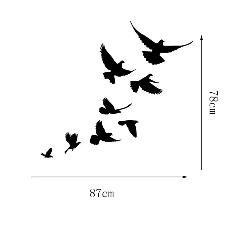 Летящая птица животных наклейки для детской комнаты Стекло окна дома Декор в
