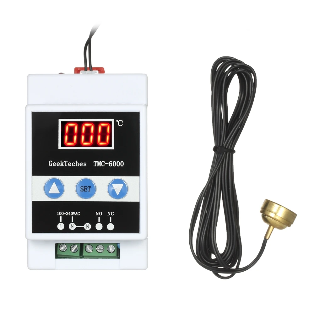 THGS TMC-6000 110-240 В Терморегулятор с направляющей цифровой регулятор температуры