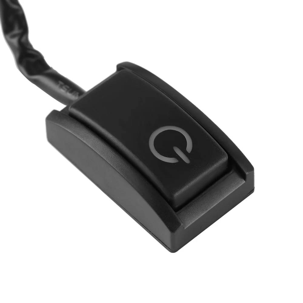 Универсальный DC12V/200mA кнопка для автомобиля фиксация включение/выключение светильник клей переключатель символ паста светодиодный светильник RV грузовик черный