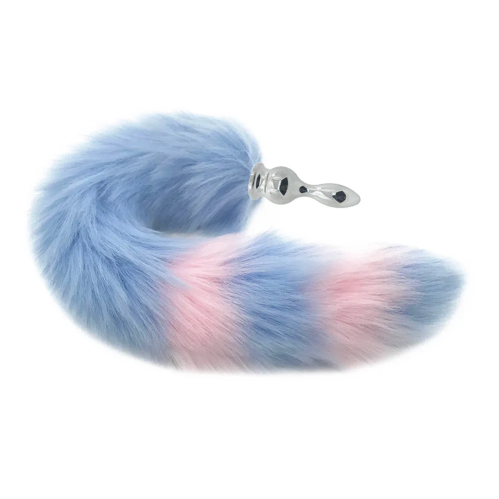 Anal Plug With Big Real Crystal Fox Tails Metal Butt Couple Sex Toys Erotic Cosplay Tail 3 size for choice Drop shipping | Красота и