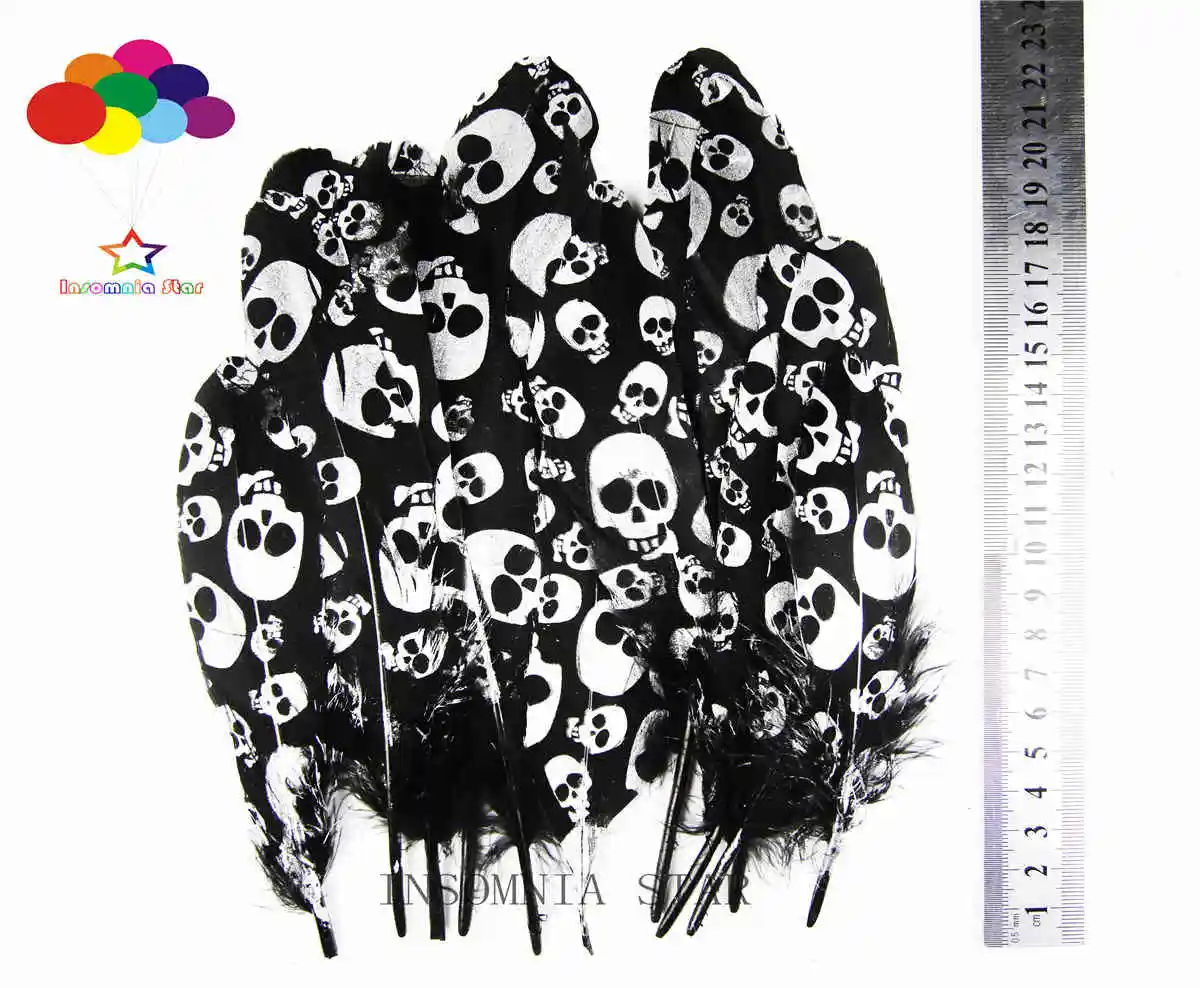 10 шт. 100% натуральное окрашенное гусиное перо 15-25 см/6-10 дюймов черное красивое