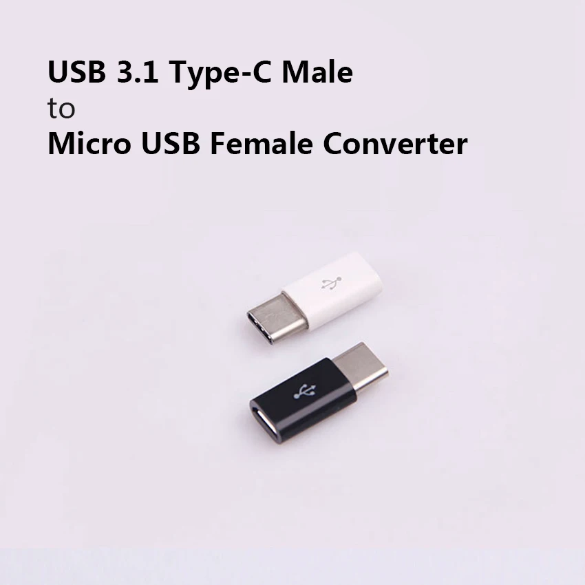 Переходник USB 3 1 Type C (штекер)-Micro (гнездо) 5 шт./лот USB-C для передачи данных черного