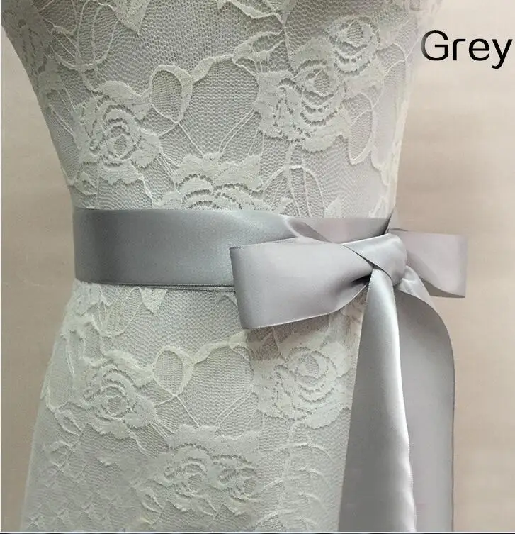 Gray Кристальные Платья для подружек невесты, атласные стразы, свадебное платье, пояс, свадебные аксессуары, лента для невесты, пояс - Цвет: Gray