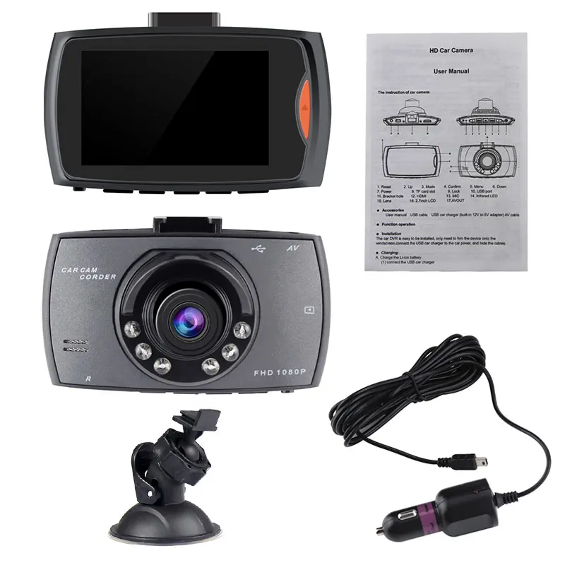 Автомобильный dvr камера G30 Full HD 1080p 140 градусов Dashcam видео регистраторы для