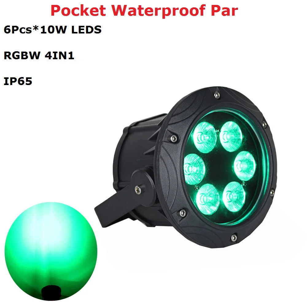 2019 New Design Outdoor 6X10W RGBW 4IN1 Mini LED Par Light IP65 DMX Waterproof Par Stage Lighting Dj Disco Party Lights