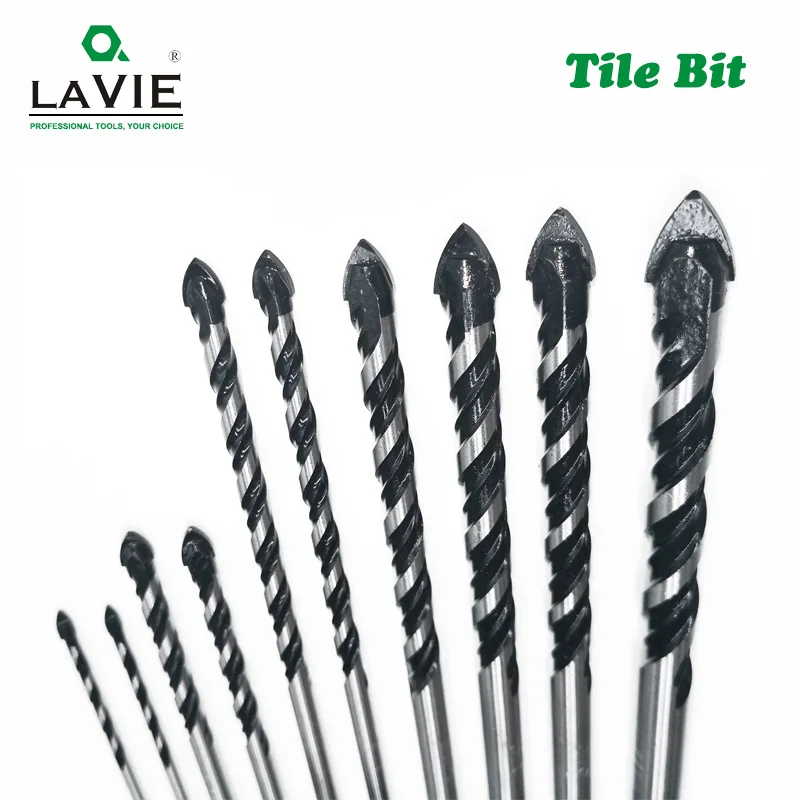 LAVIE 10 шт. многофункциональное расширенное стеклянное сверло треугольное для