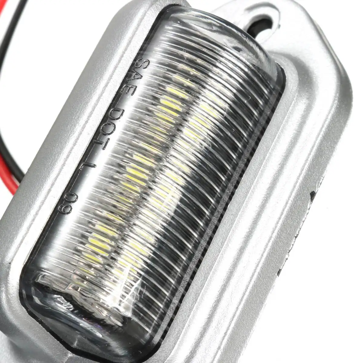 Хромированная подсветильник для номерного знака 6 светодиодов 12 В|truck trailer|lamp 12vlight