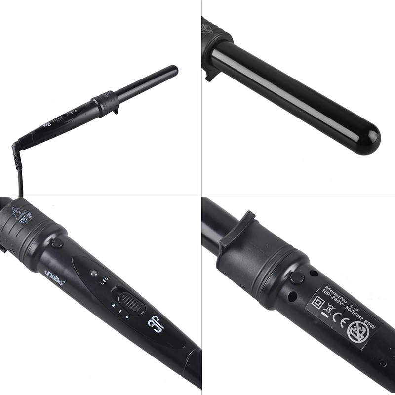 Professional Curling Wand Interchangeable 3 Parts Clip Iron Tourmaline Ceramic Package Hair Curler Set Styling Tools Kits | Красота и