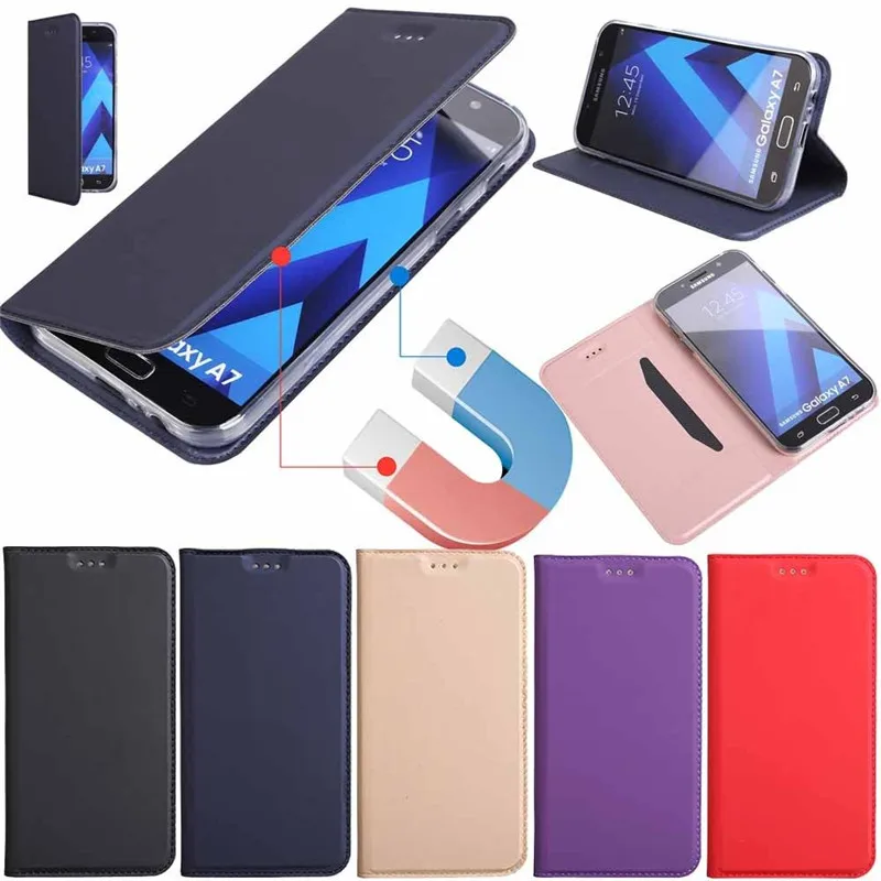 Магнитный чехол книжка ZEALLION из искусственной кожи для Samsung Galaxy S7 Edge S8 S9 S10 Plus S5 S6 J3 J5