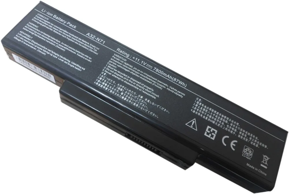Apexway 6600mAh battery for Asus 70 NZY1B1000Z NZYB1000Z A32 K72 N71 K73J K73JK K73S K73SV N71J N71JA|battery asus|battery a32-k72asus |