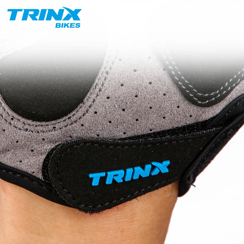 Перчатки для велоспорта TRINX с открытыми пальцами противоскользящие MTB дорожные