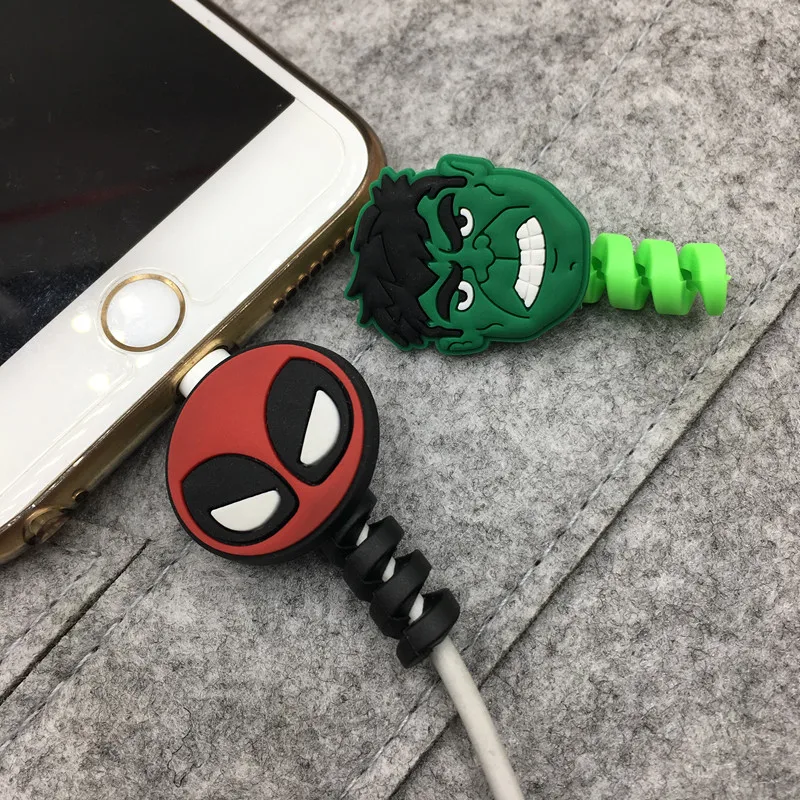 Мультяшный кабель протектор для iPhone iPad зарядное устройство USB линии передачи данных намотки для samsung huawei Xiaomi кабель защиты украшения