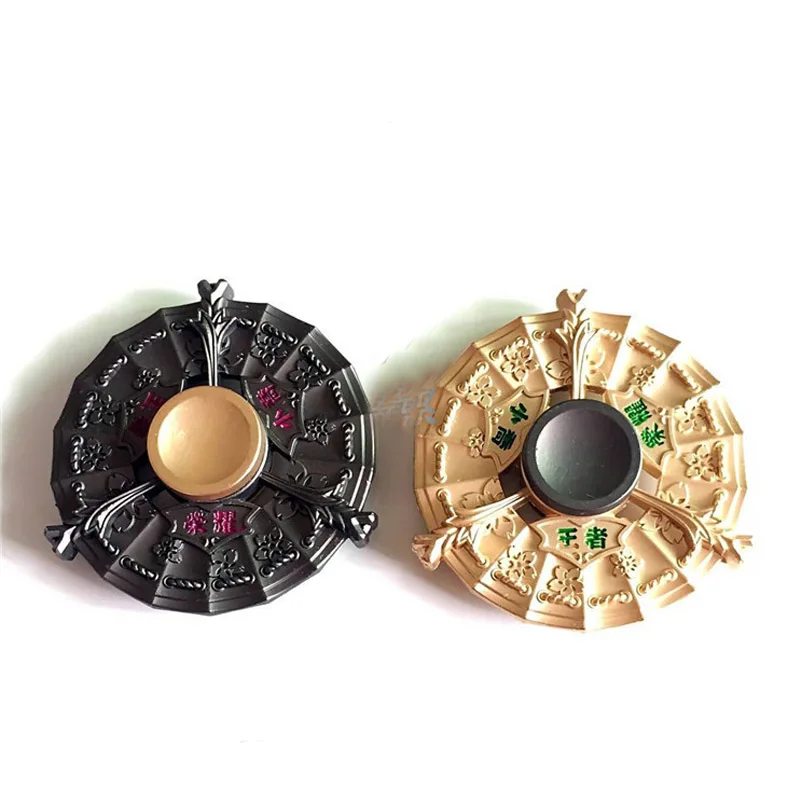 Черного и золотого цвета Джо металлический фиджет Спиннер цинковый сплав