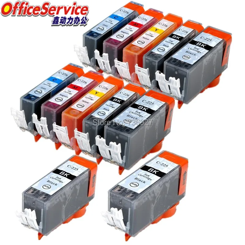 12X PGI 225 CLI 226 PGI225 CLI226 совместимый чернильный картридж для Canon IX6520 IP4820 IP4920 MG5120 MG5320 MX712