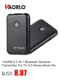 VAORLO Bluetooth передатчик ТВ-наушники 4,0 низкая задержка многоточечный стерео аудио адаптер для MP3 PC ТВ наушники со спикером