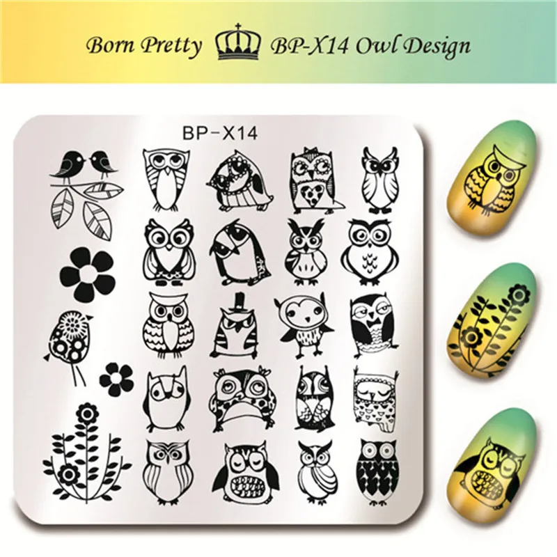 BORN PRETTY 6*6 см квадратные пластины для штамповки ногтей Цветочный животный узор для дизайна ногтей шаблон для штамповки DIY изображения пластины для штамповки ногтей