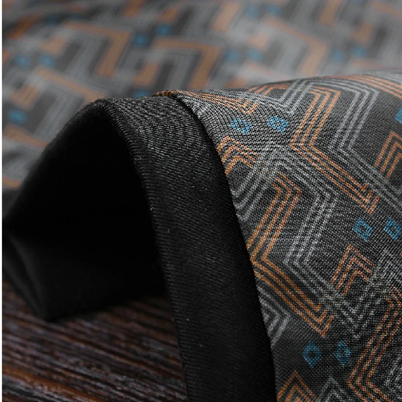 Черный китайский Костюм Туника мужские традиционные костюмы с воротником