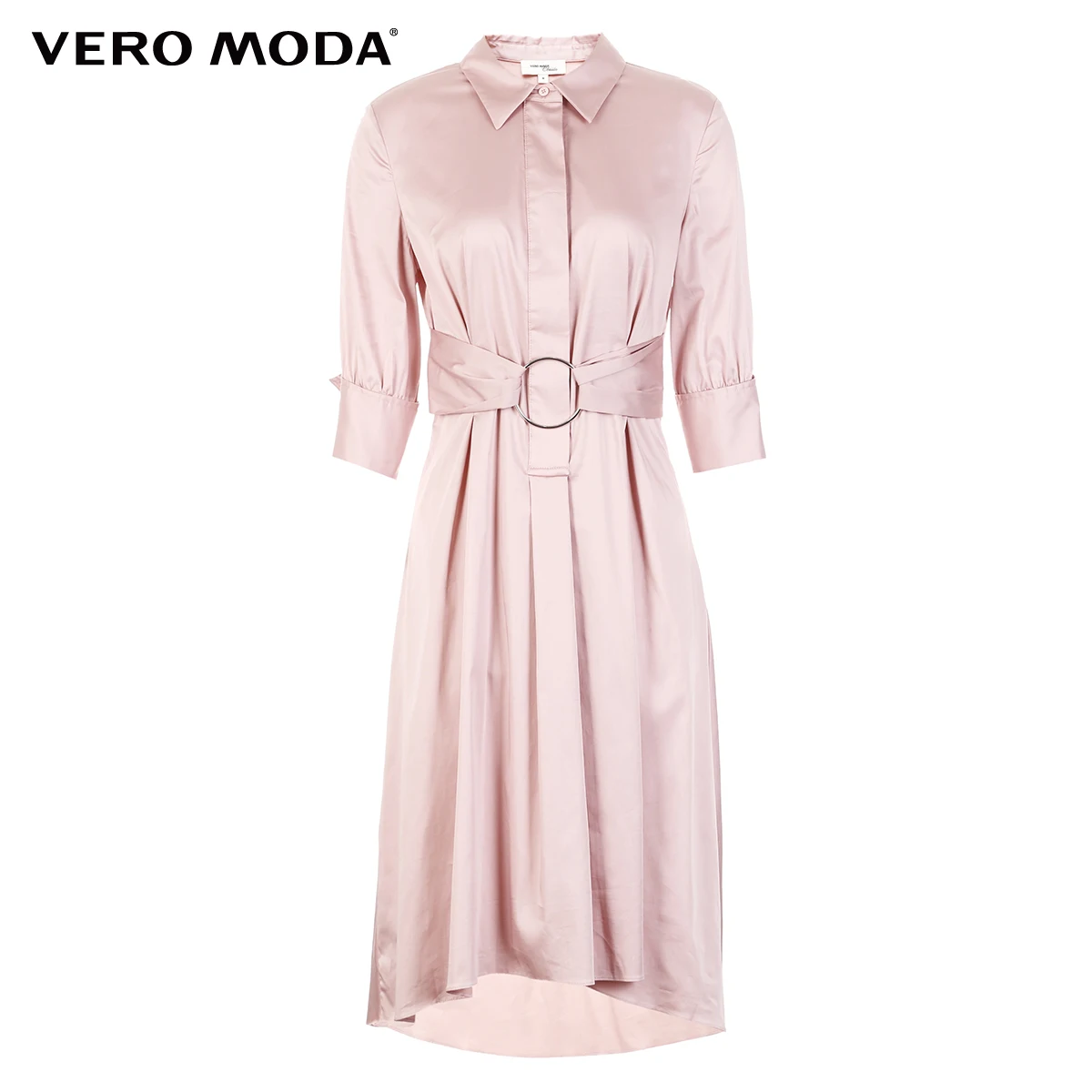 Vero Moda платье женское платье-рубашка с отложным воротником и металлическими кольцами | 31836Z512