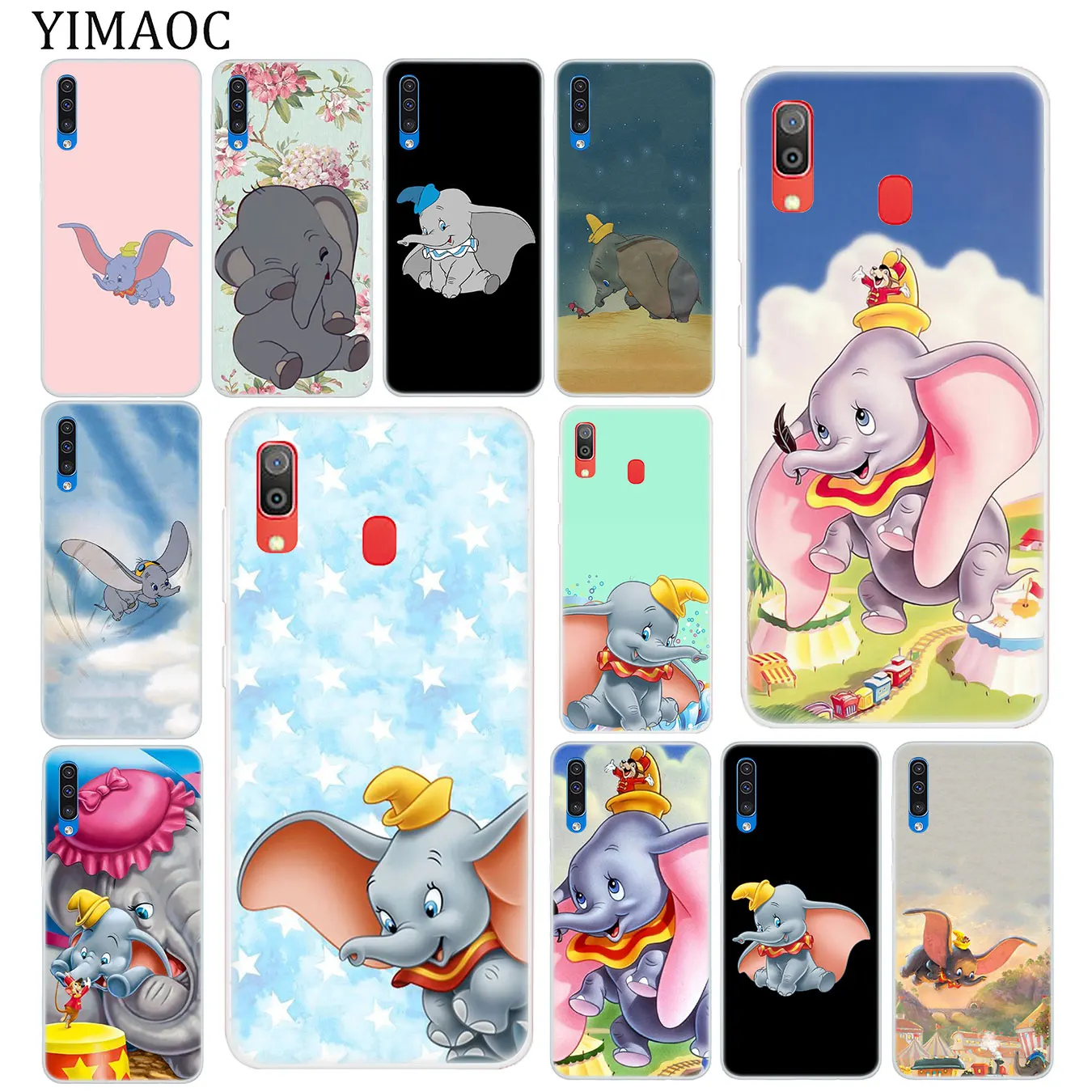 Милый мягкий силиконовый чехол YIMAOC Dumbo elephant для Samsung Galaxy A70 A60 A50 A40 A30 A20 A10 M10 M20 M30 M40