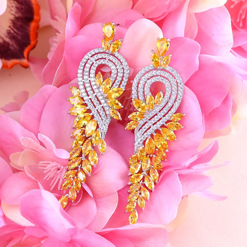 2018 новые модные висячие серьги с кристаллами циркония лучшие для женщин оптовая