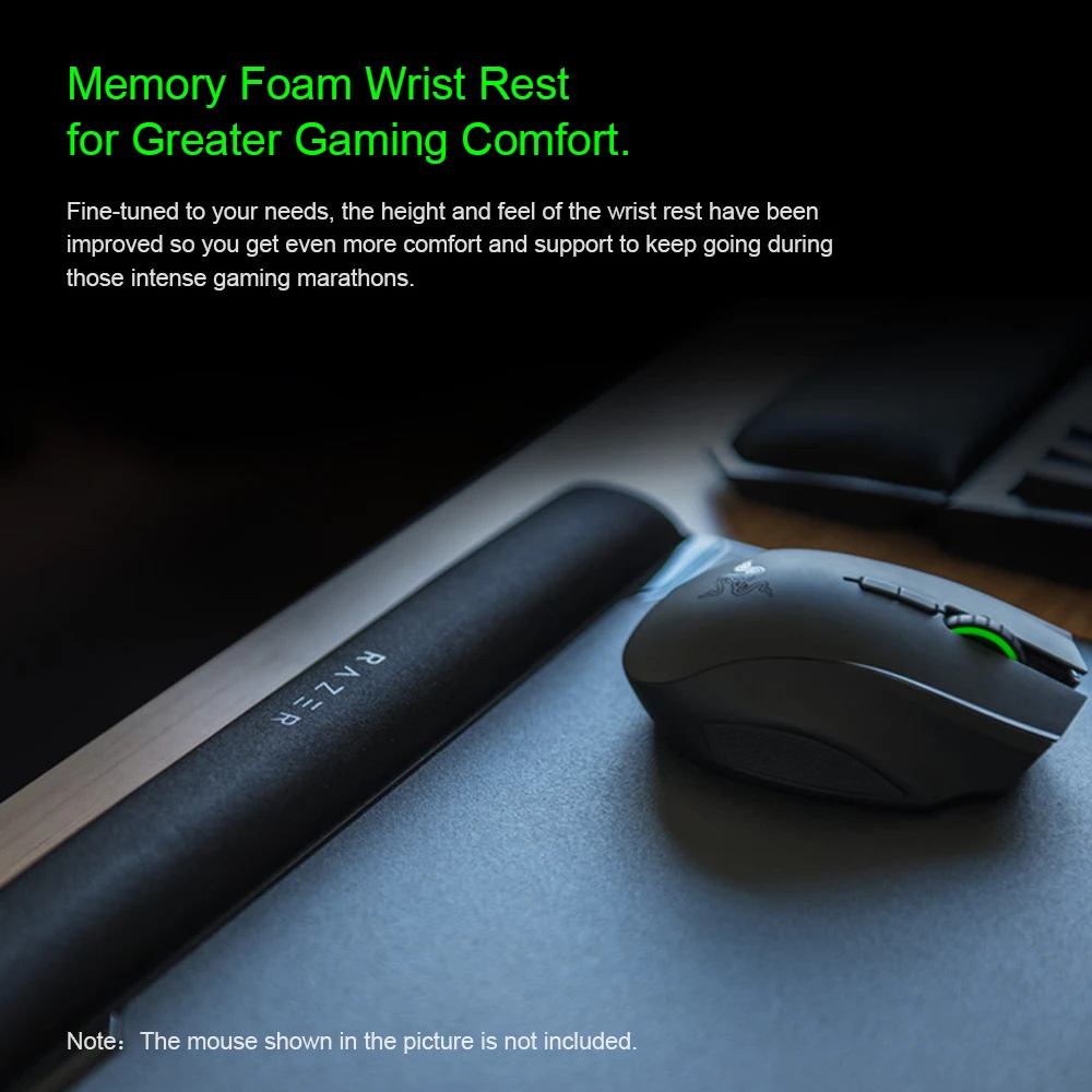 Razer Vespula V2 игровой коврик для мыши двухсторонняя поверхность оптимизированная форм-фактор Улучшенная Пена Памяти Коврик для мыши с подушкой для запястья