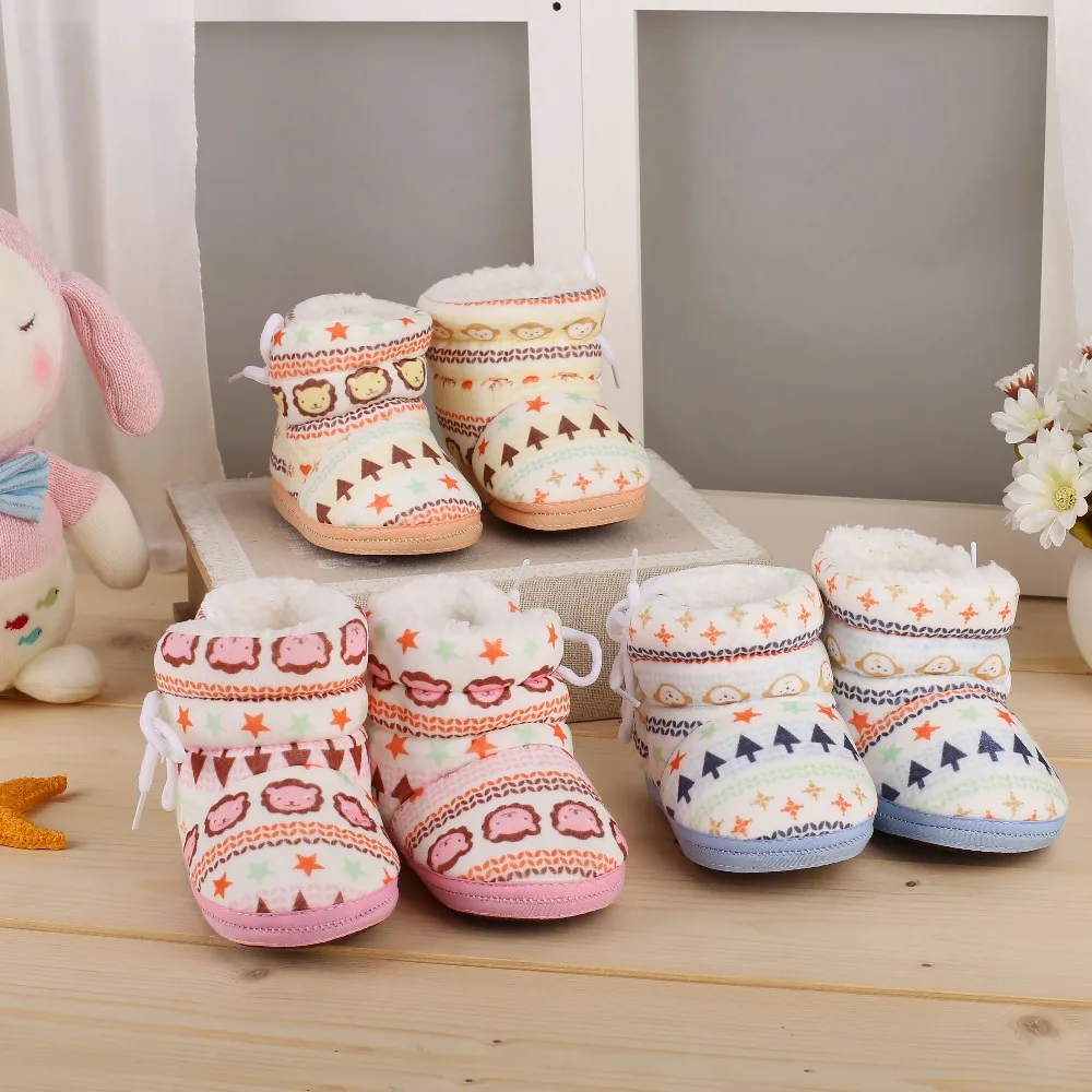 

Soft Baby Boots Slip Infant Girl Shoes Winter Warm Bootie Baby Boots Infant First Walker Soft Sole GirlsBaby Booties Boy Boots