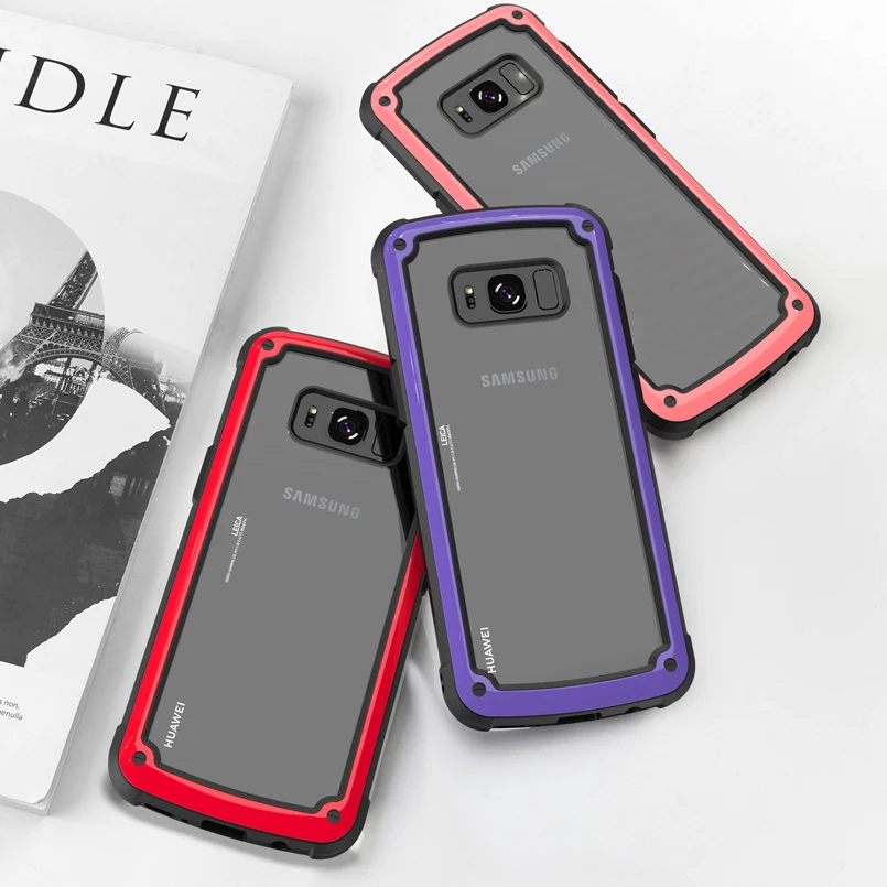 Luxury Case For Samsung Galaxy S8 S9 Plus Full Shockproof Hard PC + TPU Bumper Cover Note 9 Fundas Coque Capas |