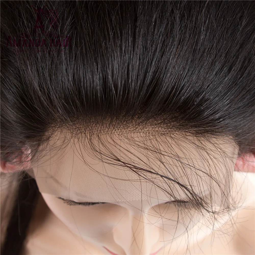 Аманда малазийские прямые кружевные фронтальные закрытие 13х4 натуральный цвет