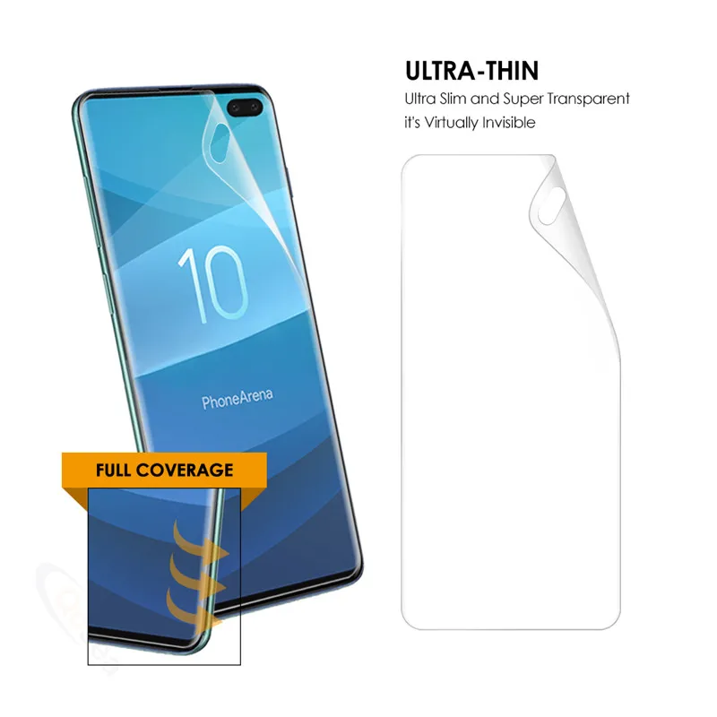 Qosea ( 3 шт.) для Samsung Galaxy S10 Plus защита экрана Ультрапрозрачная Передняя пленка Lite E